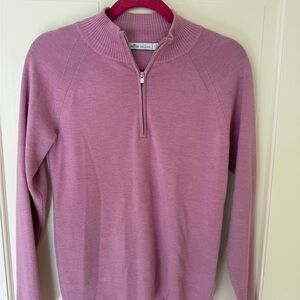 Peter Millar Pink Zip-Up Sweater